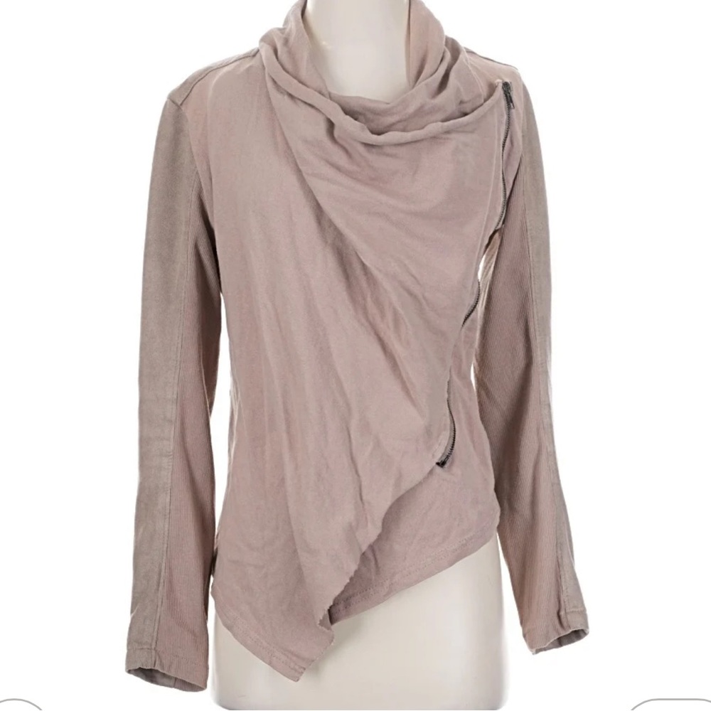 NWT BlankNYC Faux suede, dusty pink asymmetrical jacket size M